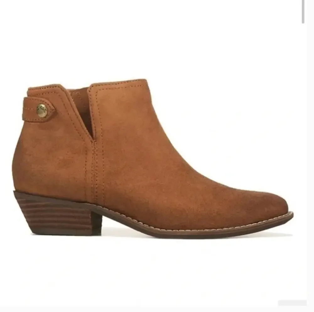 Zodiac Madison Boots 9 Tan NWOT Brown Western Ankle Booties Vegan Suede
